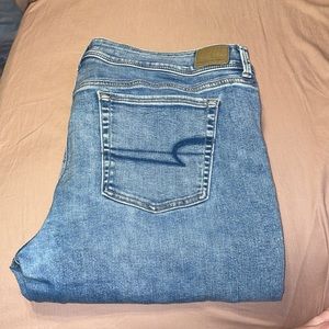 American Eagle kick boots jeans. Size 18 Long. Does have holes and imperfections